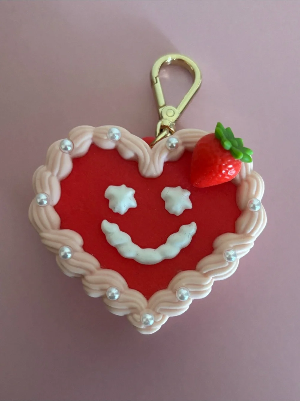 Strawberry Cupcake Hand Sanitizer Keychain